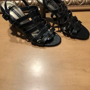 Bandolino Black Strappy Heels-  Brand New - Size 8